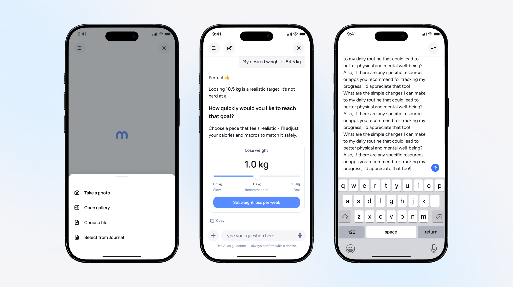 AI chat and voice health agent