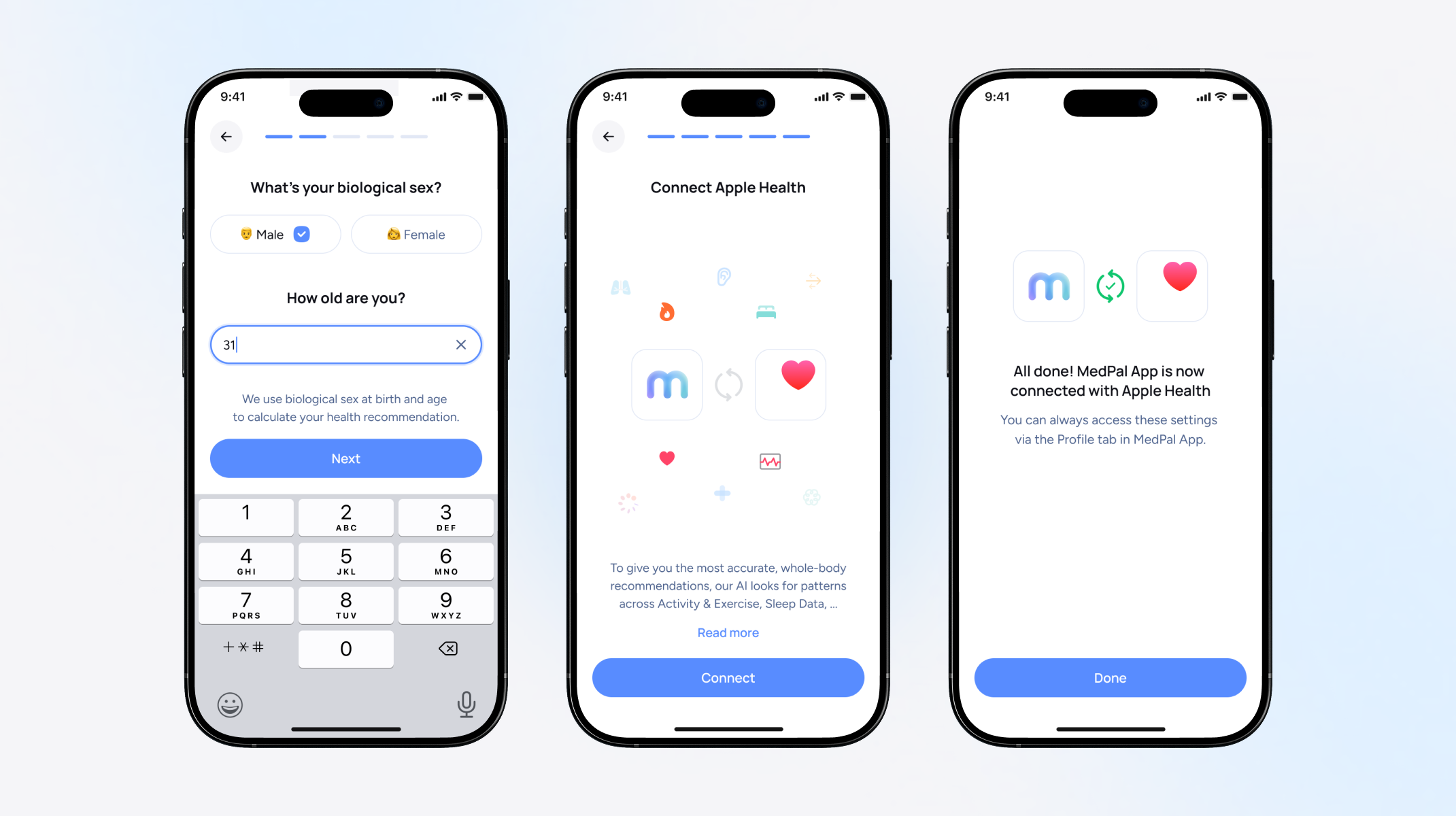 Onboarding — 4 screens