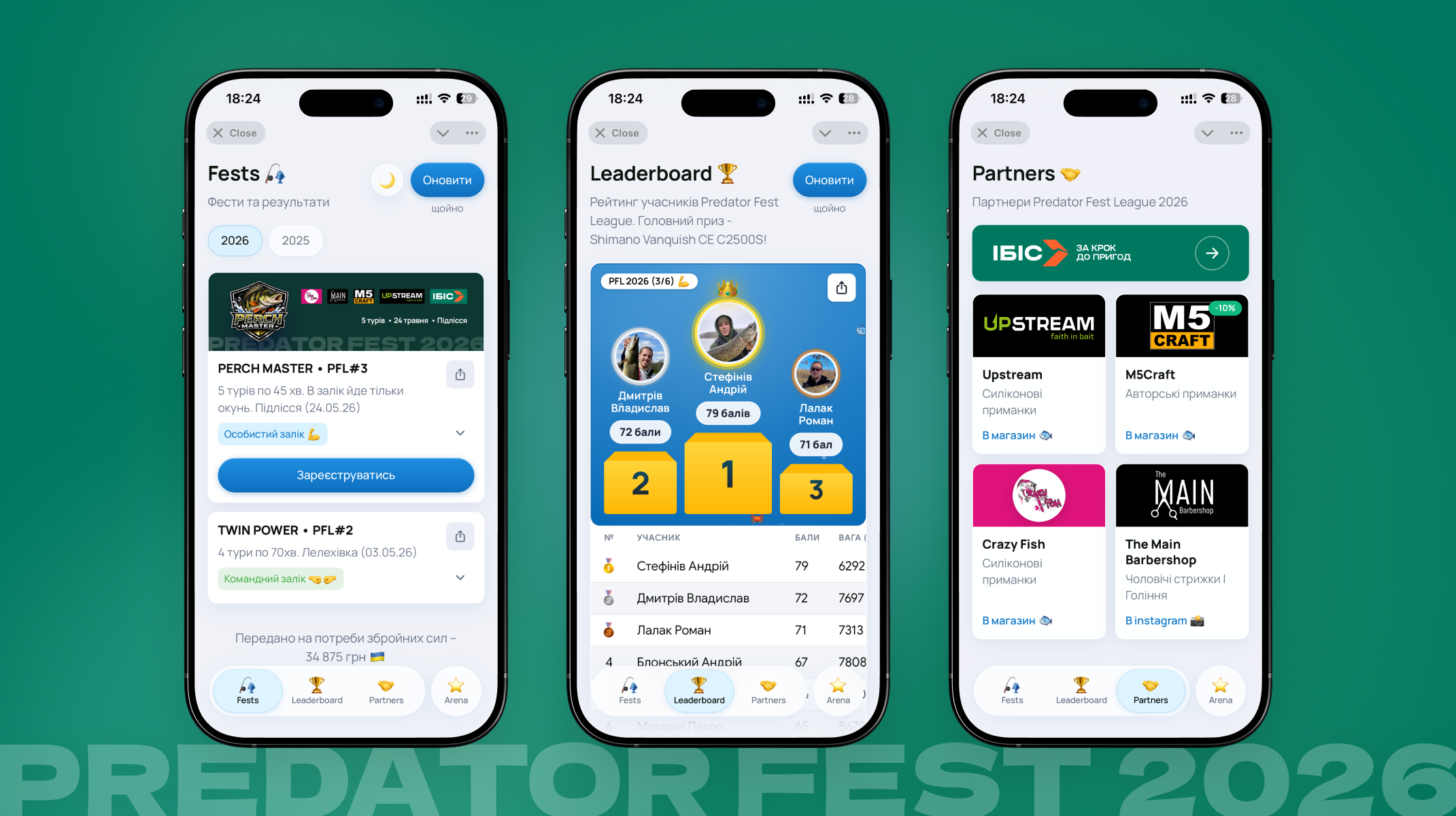 Predator Fest League App — overview