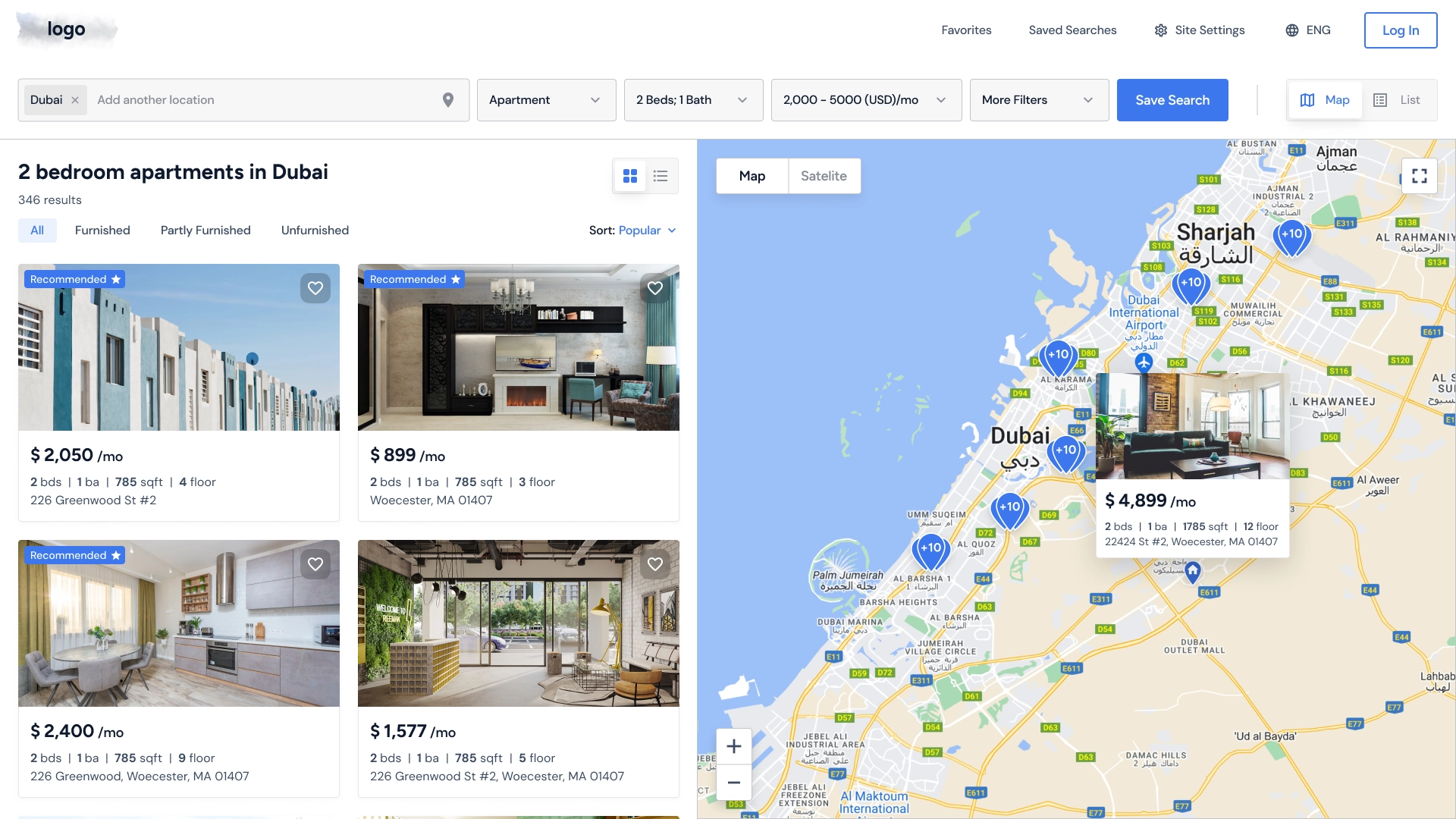 Property Search results