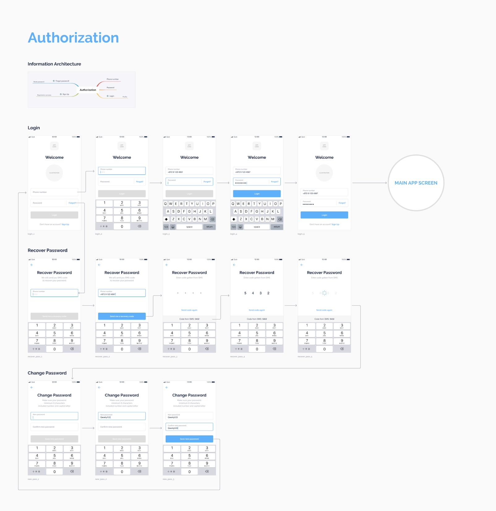 Authorization screens