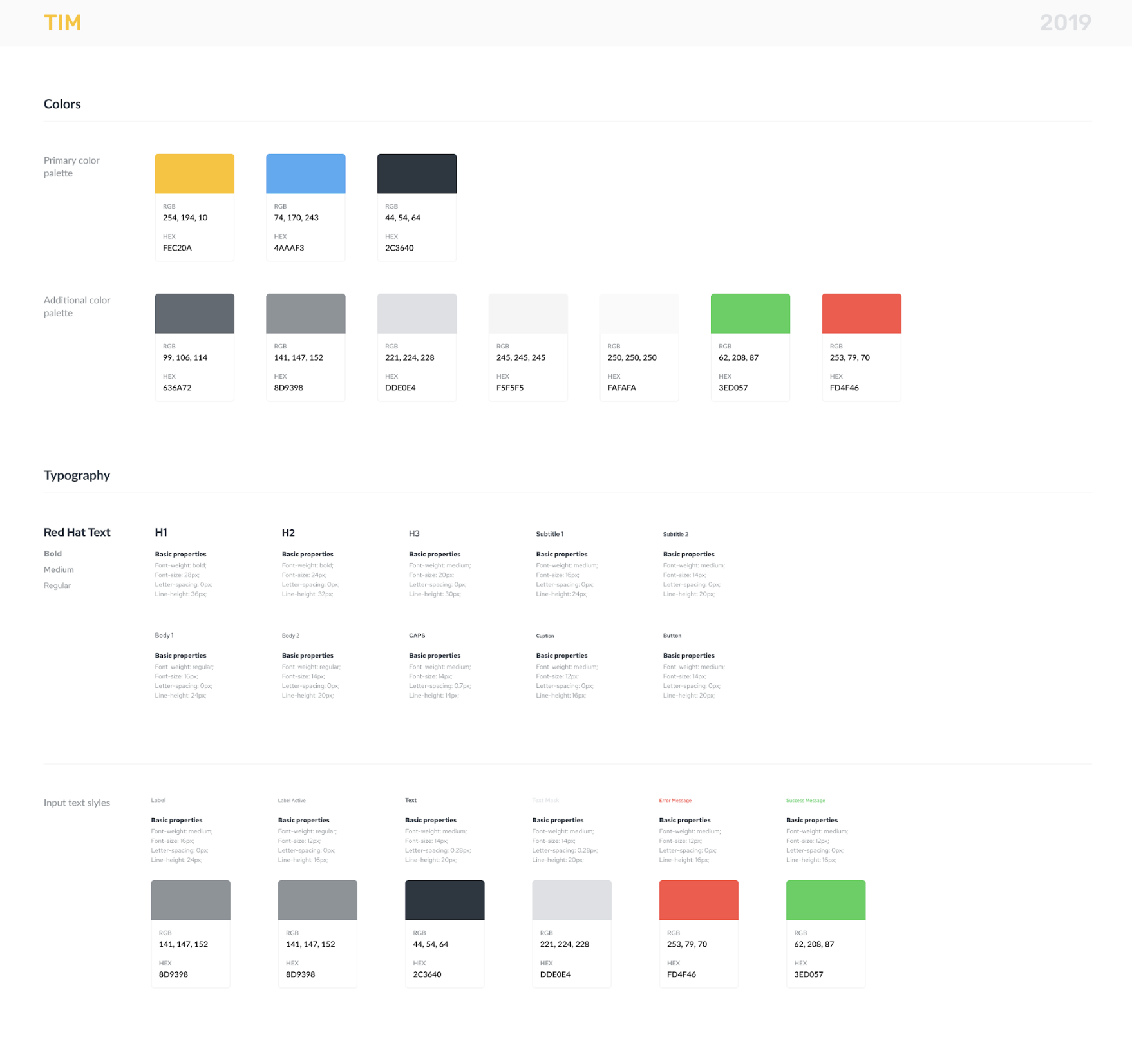 Colors & typography